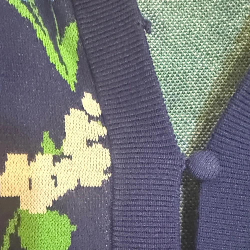 Kate Spade x Target Navy and White Floral Cardigan. Excellent condition L - Picture 3 of 4